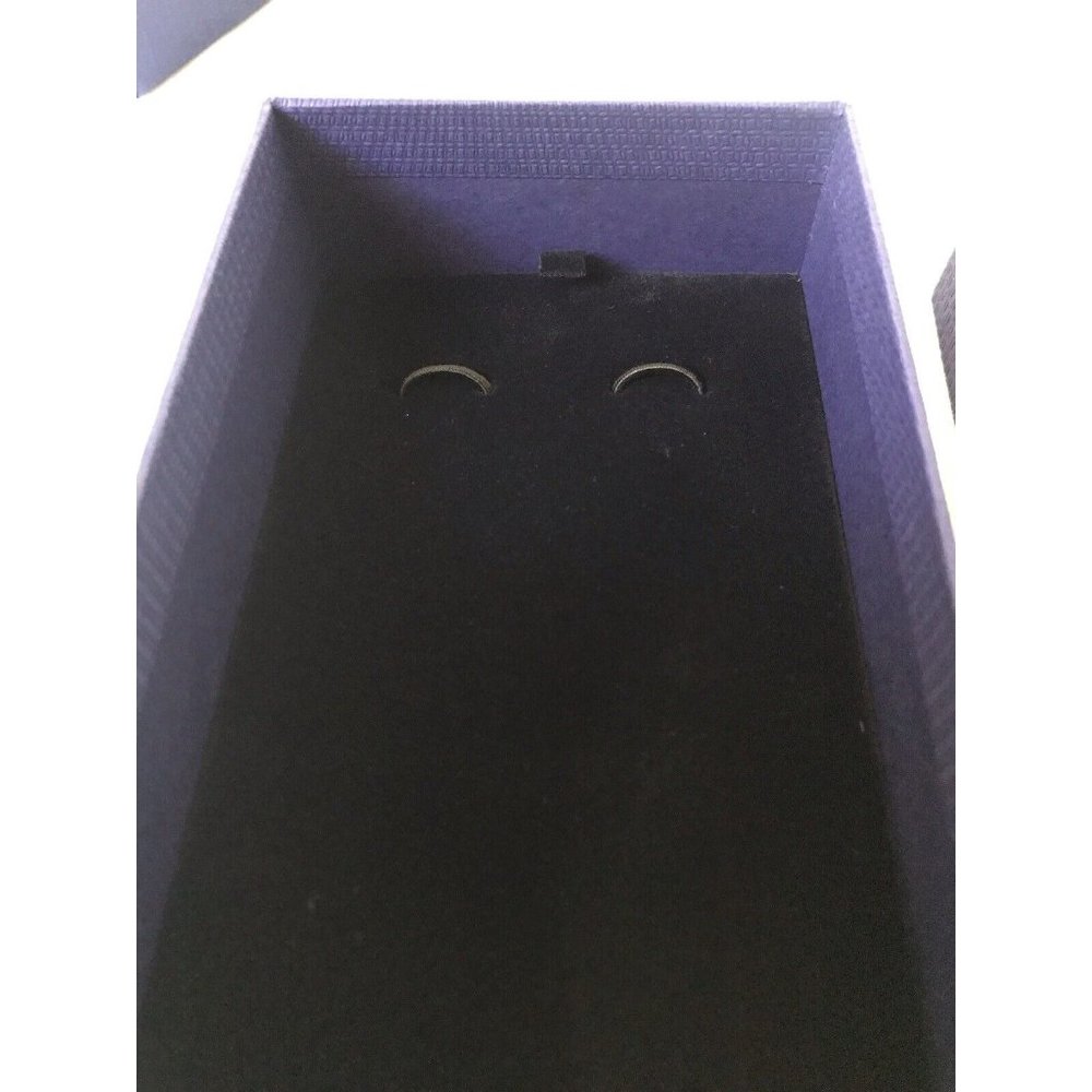 NWT Swarovski Empty Jewelry Hard Case Blue  5.3" x 3.5" x 1.5" - Picture 6 of 11